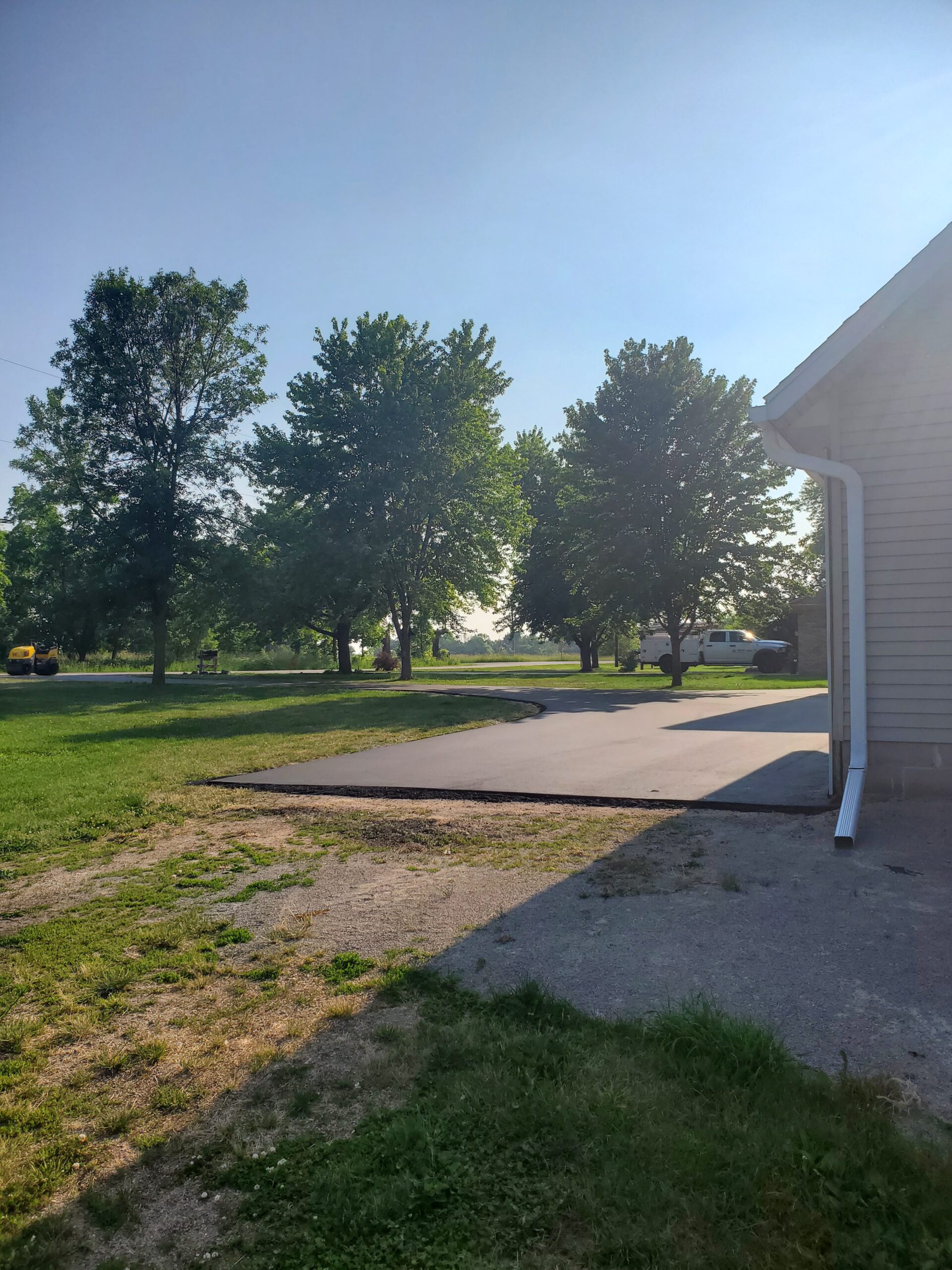 Finished driveway at Tiny Hiney Acres