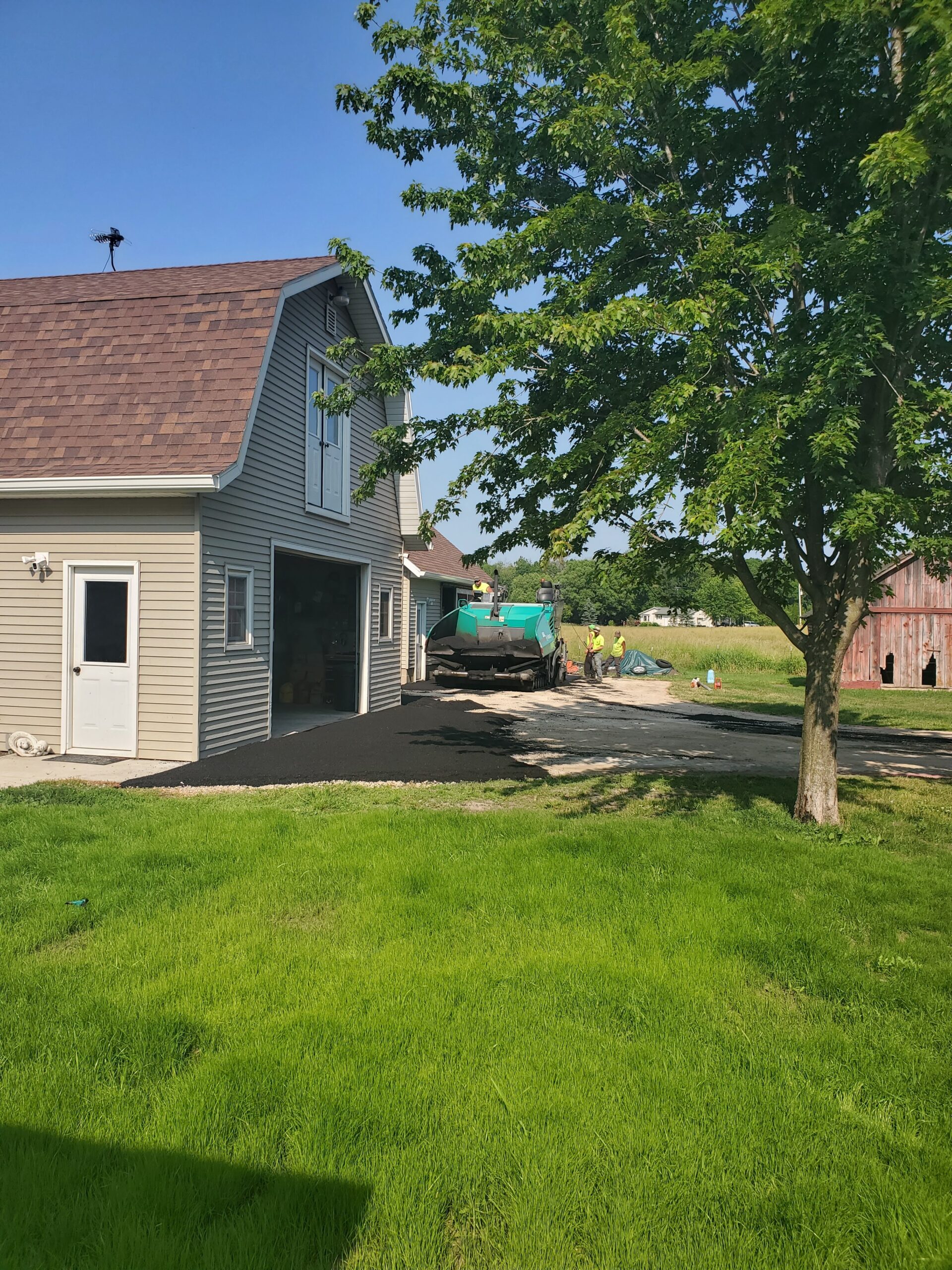 Driveway being transformed